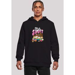 Sweatshirt F4NT4STIC "Scooby Doo Life Is Sweet" Gr. 4XL, schwarz Herren Sweatshirts Herren,Premium Merch,Slim-Fit,Kapuzenpullover,Bedruckt