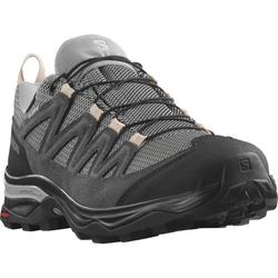 Wanderschuh SALOMON "X WARD Leather GORE-TEX", Gr. 41, grau, Mesh, Leder, sportlich, Schuhe, wasserdicht