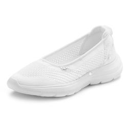 Sneaker LASCANA, Damen, Gr. 40, weiß, Obermaterial: 100% Textilmaterial. Decksohle: 100% Textilmaterial. Laufsohle: 100% Synthetik, unifarben, sportlich, Schuhe, Slip-On-Sneaker, Slipper, Ballerina, Halbschuhe VEGAN