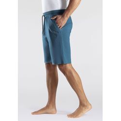 Sweatshorts BENCH. LOUNGEWEAR, Herren, Gr. 48/50 (M), N-Gr, blau (petrol, meliert), Sweatware, Obermaterial: 60% Baumwolle, 40% Polyester, Basic, ca. Mitte Knie, Hosen, mit seitlichen Taschen