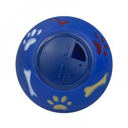 1 Stück Welpenspielzeug, Leckerliball für Hunde, blau, 11 cm, Leckerlispender für Welpen, interaktives Trainingsspielzeug