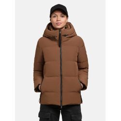 Steppjacke KHUJO "Fanc2-YM" Gr. M (38), braun, Damen, Obermaterial: 90% Polyester, 10% Elasthan, Futter: 100% Nylon, Wattierung: 100% Polyester, Jacken, Kurze gesteppte Damen Winterjacke