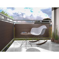 Polyrattan PVC Sichtschutzmatte 300x100 Balkon Sichtschutz Zaun Windschutz braun