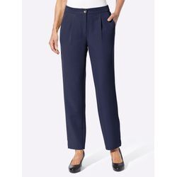 Webhose INSPIRATIONEN, Damen, Gr. 38, Normalgrößen, blau (marine), 90% Polyester, 10% Elasthan, unifarben, lang, Hosen