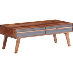 Couchtisch Grau 110x50x40 cm Massivholz vidaXL