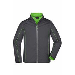 Herren Zip-Off Softshell Jacke JN1122 Gr. s iron-grey/green - James&nicholson