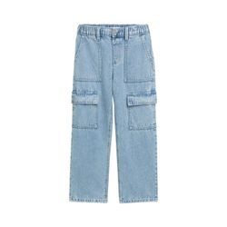 TOM TAILOR Jungen Baggy Cargo Jeans, blau, Uni, Gr. 110