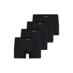 TOM TAILOR Herren Hip-Pants im Viererpack, schwarz, Logo Print, Gr. S/4