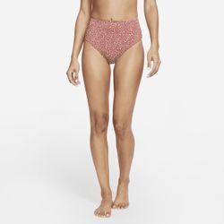 Nike Adventure freche, wendbare Schwimmhose mit hohem Taillenbund für Damen - Rot