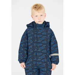 Schneeoverall ZIGZAG "Tower", Kinder, Gr. 104, EURO-Größen, blau (blau, dunkelblau), 100% Polyester, casual, lang, Langarm, Overalls, mit wasser- und winddichter TPU-Membran