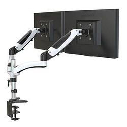 ergoleben Monitor-Halterung GS230TK EL0004 weiß, schwarz, silber für 2 Monitore, Tischklemme