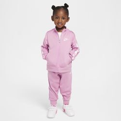 Nike Dri-FIT 2-teiliges Set mit Logobesatz und durchgehendem Reißverschluss (Kleinkinder) - Pink