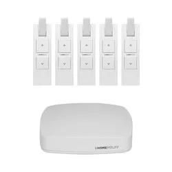 HOMEPILOT Gateway premium + Gurtwickler RolloTron pure smart 5er-Set