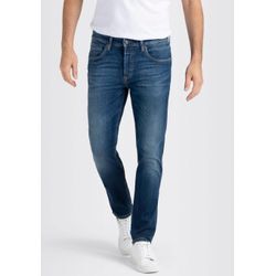 Straight-Jeans MAC "Arne Pipe" Gr. 35, Länge 30, blau (blau stonewash) Herren Jeans