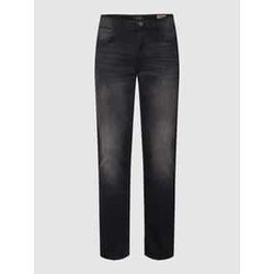 Slim Fit Jeans mit Label-Patch Modell 'Jet'