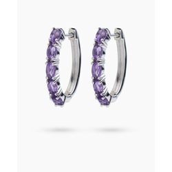 Creolen mit Amethyst