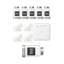 Bosch Smart Home - Starter Set Heizung II mit 5 Thermostaten & 4 Tür-/Fensterkontakt II + gratis Thermostat