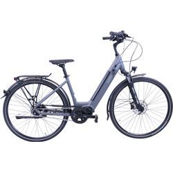 E-Bike HAWK BIKES "eCity Wave Integrated Lady STEPS" Gr. 44, grau, E-Bikes, 44cm, 28 Zoll (71,12cm), Pedelec, Elektrofahrrad für Damen u. Herren