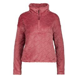 Sweatshirt ALIFE & KICKIN "Damen LilianAK G", Damen, Gr. L, rot (astro dust), 100% Polyester, modisch, weit hüftlang, Sweatshirts, Kuschliger Teddy Pullover mit zwei seitlichen Eingriffstaschen