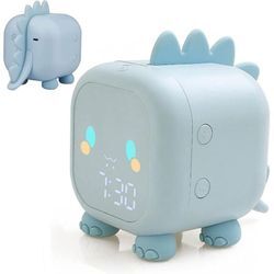 Osqi - Wecker Kinder Mädchen Jungen led Digital Wecker Lampe, Dinosaurier Digital Wecker 2 Alarme Einstellbare Lautstärke Timer Nachtlicht