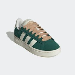 Sneaker ADIDAS SPORTSWEAR "GRAND COURT ALPHA", Gr. 37, collegiate grün, sanftes weiß, magic beige, Leder, Synthetik, sportlich, Schuhe, Design inspiriert vom adidas Campus 00