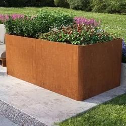 PRIMEYARD Design 200 x 107 x 80 cm Hochbeet, Cortenstahl, Rost-Optik - (GFPV00822)