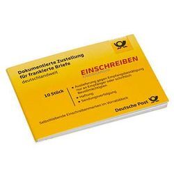 Deutsche Post 4,85 € Einschreibenmarken "Eigenhändig" selbstklebend, 10 St.