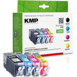 KMP C72V schwarz, cyan, magenta, gelb Druckerpatronen kompatibel zu Canon PGI-520 BK, CLI-521 C/M/Y, 4er-Set