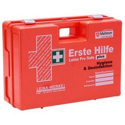 LEINA-WERKE Erste-Hilfe-Koffer Pro Safe plus Hygiene & Desinfektion DIN 13169 + Erweiterung orange