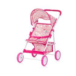 Chipolino Puppenwagen Alice Aufbewahrungskorb klappbar, Sonnendach verstellbar pink