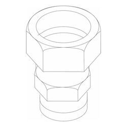 Buderus Pumpenverschraubung 1" x 3/4" Außengewinde 8718590190