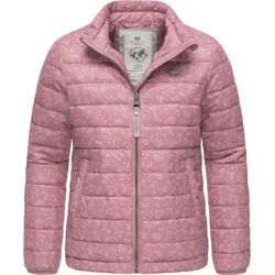 Steppjacke RAGWEAR "Yarca Bloom", Mädchen, Gr. 152, rosa, Obermaterial: 100% Polyester, Innenfutter: 100% Polyester, Wattierung: 100% Polyester, modisch, gerade hüftlang, Langarm Ärmel ohne Ärmelschlitz elastischer Bund, Jacken, Gesteppte Mädchen Jacke mit coolem Blumen-Print