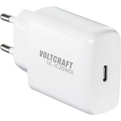 Voltcraft - UC-1C20W01 USB-Ladegerät 20 w Innenbereich, Steckdose Ausgangsstrom (max.) 3 a usb-c® Anza