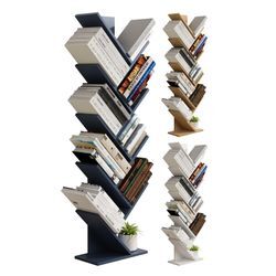 VCM Holz Aufbewahrung Stand Regal Bücherregal Deko Bücher Standregal Nulis XL