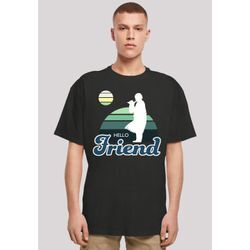 T-Shirt F4NT4STIC "Star Wars The Mandalorian Hello Friend", Herren, Gr. L, schwarz, Obermaterial: 100% Baumwolle, casual, oversize, Rundhals, Kurzarm ohne Bündchen, Shirts, Premium Qualität