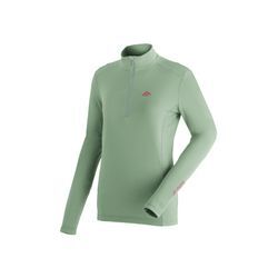 Fleecepullover MAIER SPORTS "Jenna Rec" Gr. 36, grün (seegrün), Damen, 100% Polyester (recycled), Sweatshirts, Damen Midlayer, elastisches und pflegeleichtes Half-Zip Fleece