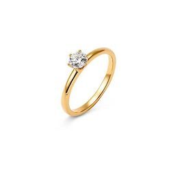 585 Gold-Ring mit Brillant - Gr.: 17