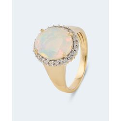 Ring mit Äthiopischem Opal & Zirkon