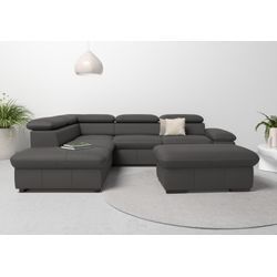 Ecksofa HOME AFFAIRE "Alberto L-Form", braun (mokka), B:272cm H:73cm T:226cm, Luxus-Microfaser Lederoptik (100% Polyester), Luxus-Microfaser weich (9)0% Polyester / 10% Polyamid, Luxus-Microfaser Vintageoptik (100% Polyester), Microfaser Antiklederoptik (100% Polyester), Sofas, mit Kopfteilverstellung, wahlweise mit Bettfunktion