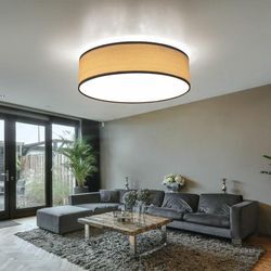 Decken Lampe Wohn Schlaf Zimmer Holz Optik Strahler Flur Leuchte grau im Set inkl. led Leuchtmittel