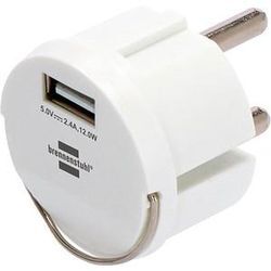 brennenstuhl USB-A 12W Power Adapter Ladeadapter weiß, 12 Watt