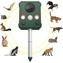 Memkey - Solar-Ultraschall-Vertreiber, Solar-Maulwurfvertreiber für Tiere, Solar-Vertreiber, IP65, Ultraschall-Vertreiber, Ultraschall-Tiervertreiber