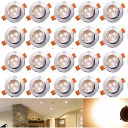 Vingo - 20X 3W Warmweiß led Einbaustrahler Deckenstrahler Einbauleuchten Decke led Deckenspots Spots Deckenleuchte Einbauspots Einbauleuchten für das