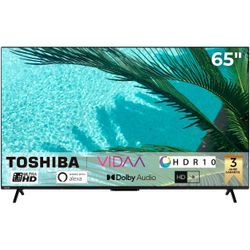 TOSHIBA LED-Fernseher, E (A-G), schwarz, 65, Fernseher, Topseller