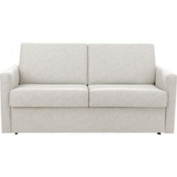 Schlafsofa PLACES OF STYLE "Goldpoint 162 cm, Dauerschläfer, Liegefläche 120/200cm", beige (sand), B:162cm H:85cm T:100cm, Struktur weich: (100% Polyester), Luxus-Microfaser weich: (100% Polyester), Sofas, 2-Sitzer mit Bettfunktion, Bonell-Federkernmatratze