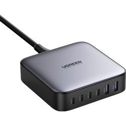 UGREEN USB-Ladegerät "Nexode 2xUSB-A + 4xUSB-C 200W Desktop Fast" Ladegeräte grau (grau, schwarz)