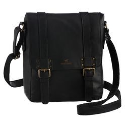 Umhängetasche MUSTANG "Gonesse", Damen, Gr. B/H/T: 23cm x 29cm x 9cm, schwarz, Leder, Taschen, Handtasche, Citybag, Tragetasche