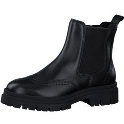 Chelseaboots MARCO TOZZI Gr. 40, schwarz Damen Schuhe Boots, Stiefelette, Chunky Boots mit modischer Lyralochung