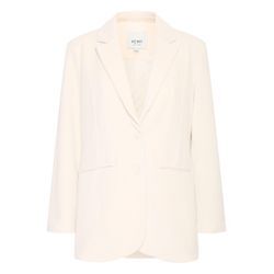 Jackenblazer ICHI "Jackenblazer IHTamara", Damen, Gr. XL, beige (almond milk), Web, Obermaterial: 65% Baumwolle CO. 33% Polyester PES. 2% Elasthan EL., casual, normal, Blazer