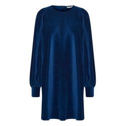 Jerseykleid PULZ JEANS "Jerseykleid PZCavila" Gr. L, blau (sodalite blau), Damen, Obermaterial: 60% Baumwolle CO. 32% Polyester PES. 8% Elasthan EL., Kleider